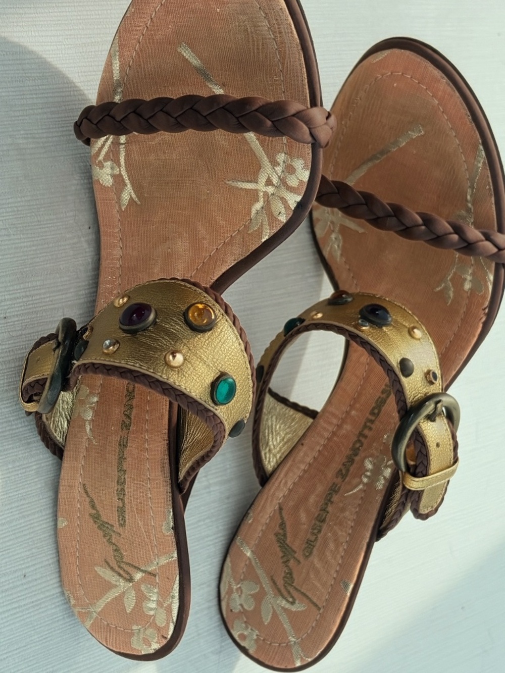 Giuseppe Zanotti Design Jeweled Sandals Size 38 - Picture 2 of 7